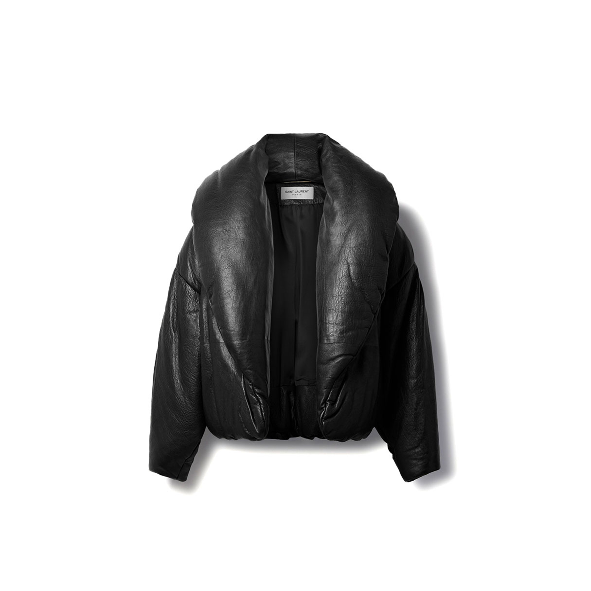 YSL PADDED TEXTURED-LEATHER JACKET 